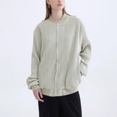 Luxury Plisse Bomber Jacket